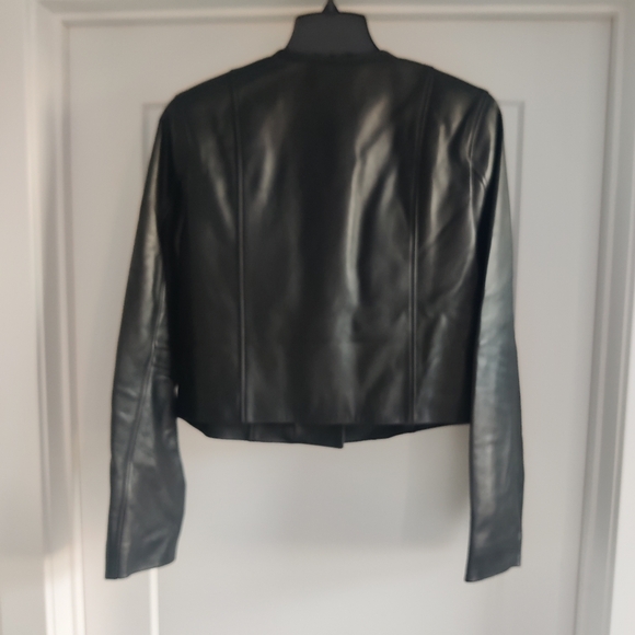 LOVESHACKFANCY Xander Cropped Lamb Leather Jacket Size 12 **FITS LARGE** NWT - Picture 15 of 16